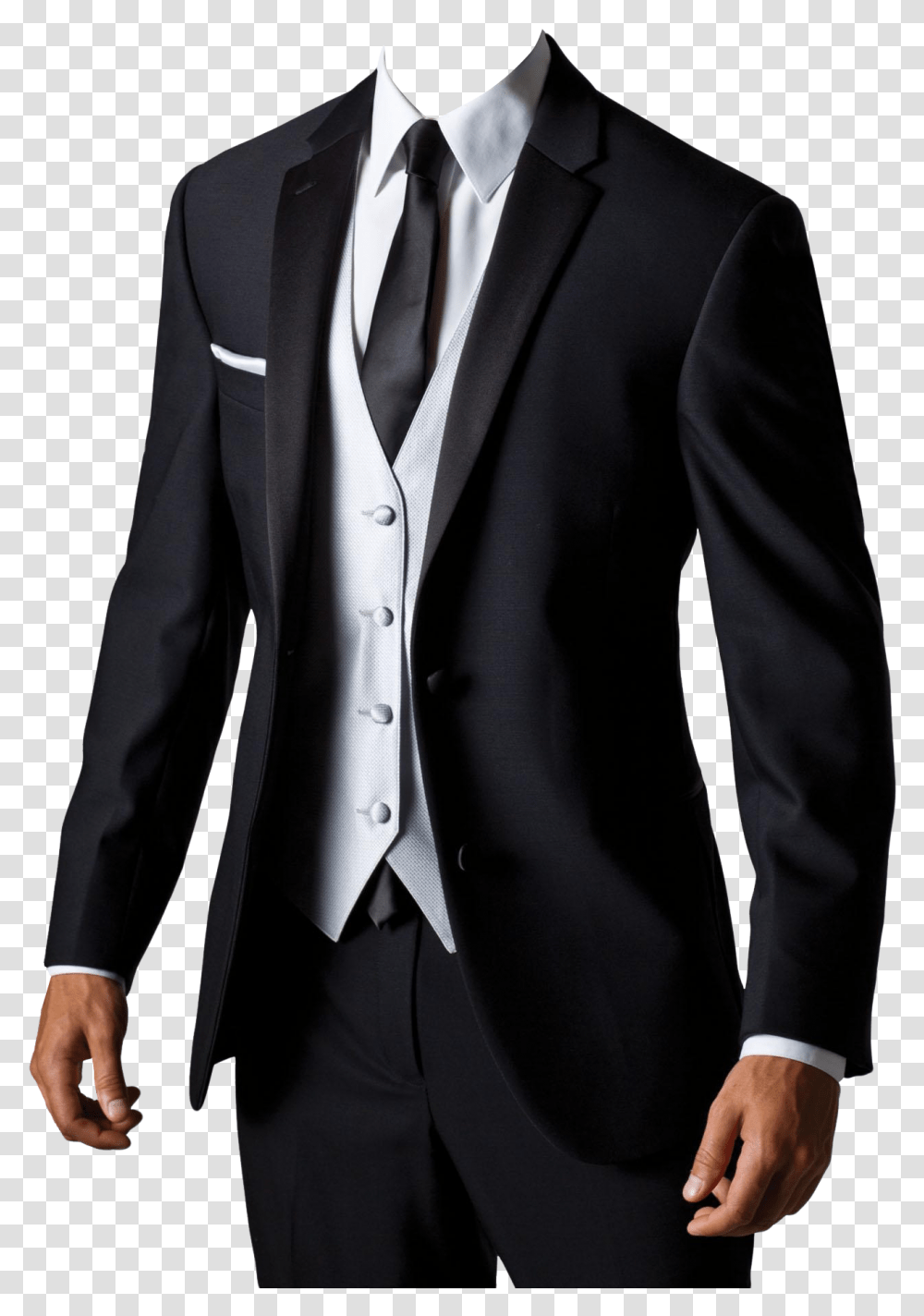 Download Suit Jacket Black Blazer With Waistcoat, Overcoat, Clothing, Apparel, Tuxedo Transparent Png