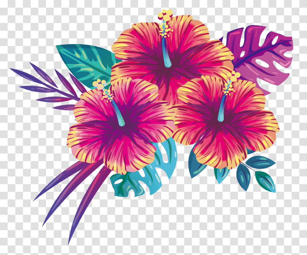 Download Summer Flowers Blooming Free Clipart Hq Flower Summer, Plant, Geranium, Blossom, Hibiscus Transparent Png