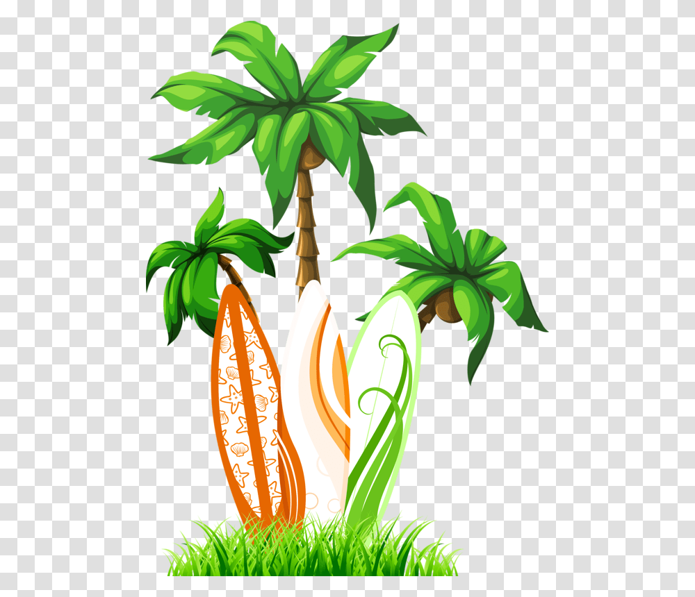 Download Summer Palm Trees Clipart Palm Trees Clip Art Tree, Plant, Food, Vegetable, Flower Transparent Png