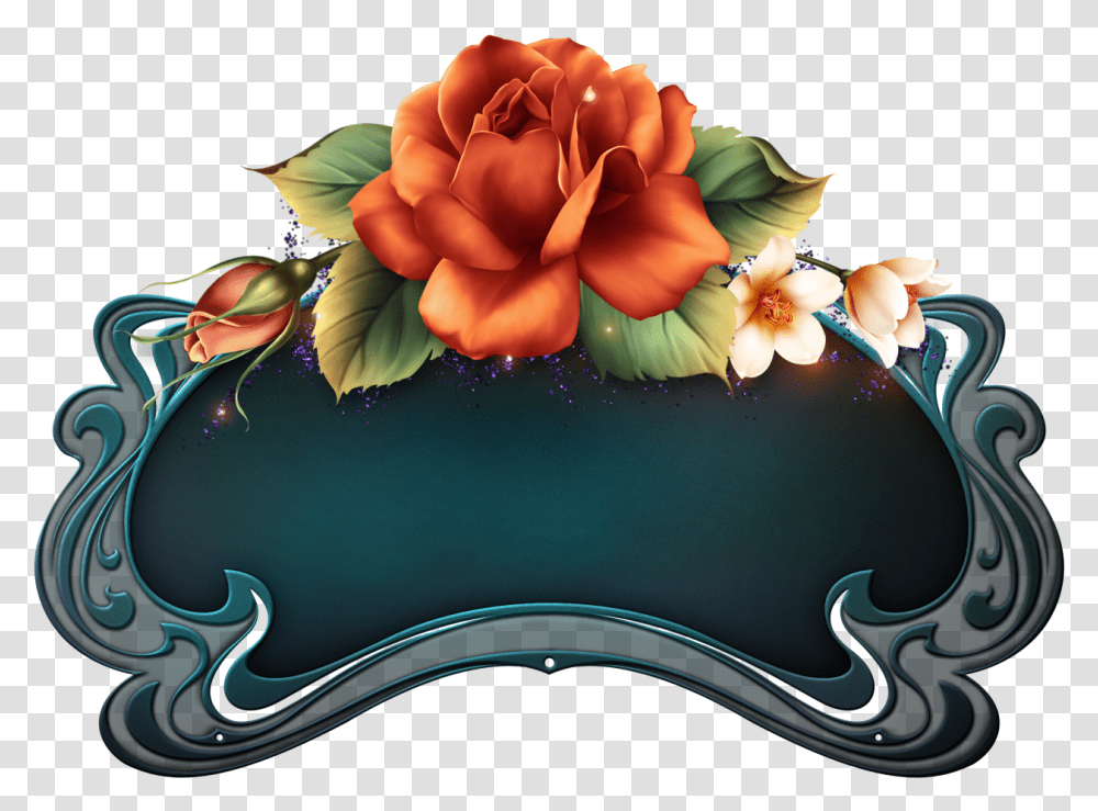 Download Summer Roses Flower Boarders Picture Frame, Graphics, Art, Birthday Cake, Dessert Transparent Png