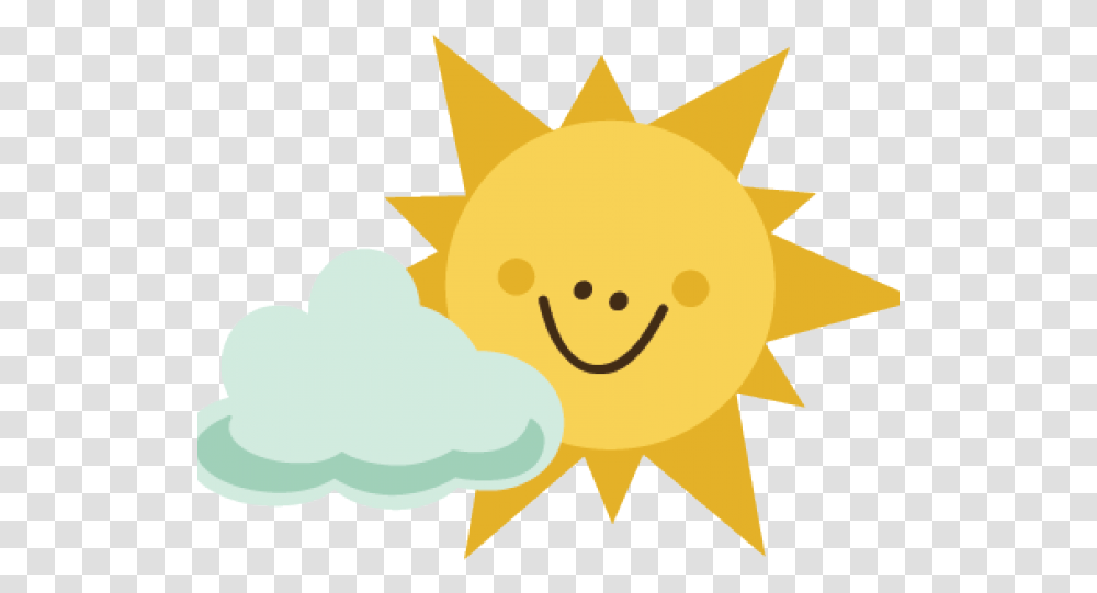 Download Sun Clipart Stars Sun And Cloud Clipart Sun And Cloud Clipart, Nature, Outdoors, Sky, Gold Transparent Png