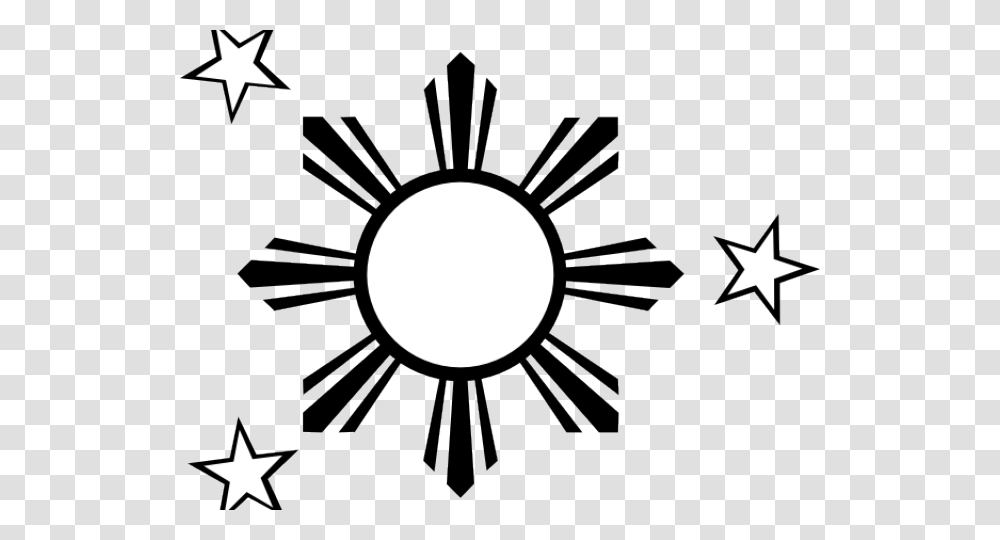 Download Sun Clipart Three Star 3 Stars And A Sun Outline, Face, Symbol, Emblem, Smile Transparent Png
