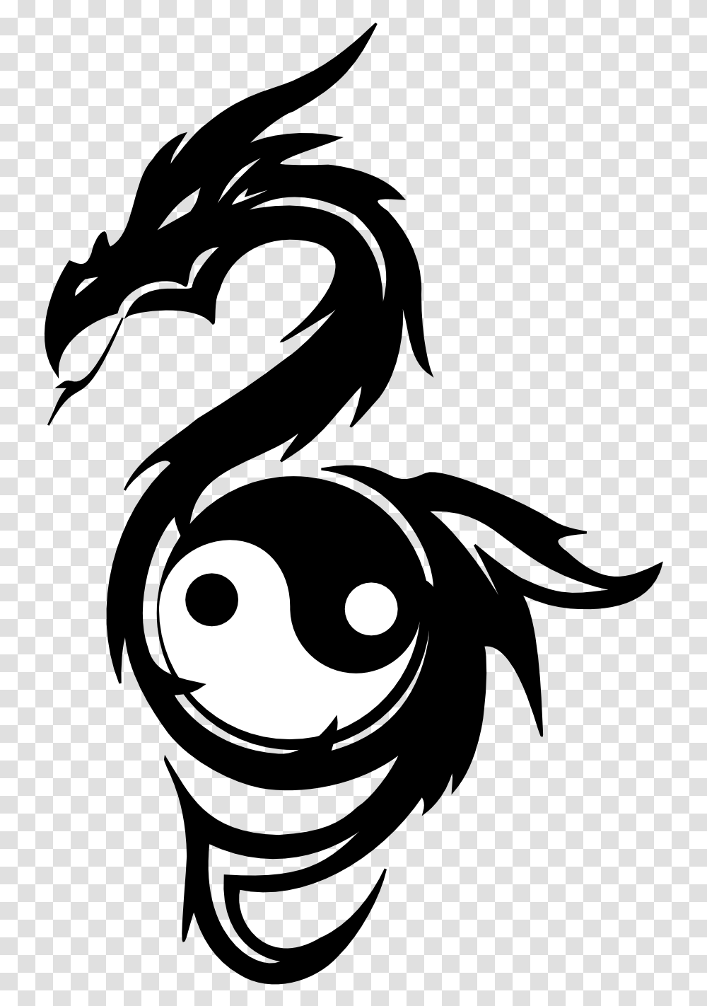 Download Sun Tattoo Images Yin Yang Dragon Tattoo, Moon, Outer Space, Night, Astronomy Transparent Png