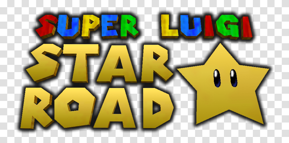 Download Super Mario Star Road Graphic Design, Text, Lighting, Pac Man, Car Transparent Png