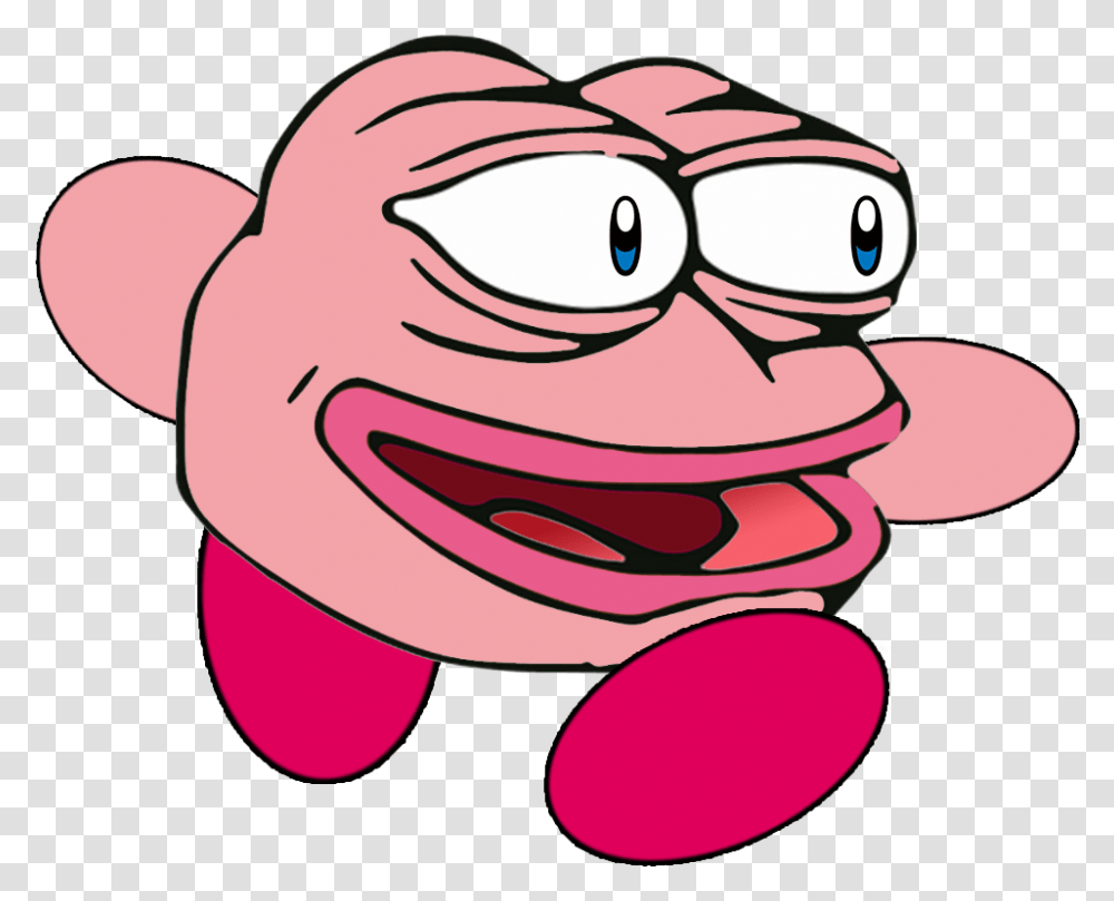 Download Super Rare Kirby Pepe Kirby Pepe Image With Good Discord Pfp, Animal, Art, Plush, Toy Transparent Png