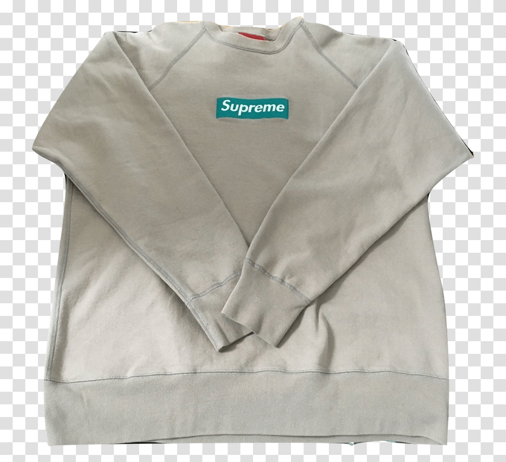 Download Supreme Box Logo Crewneck Teal Supreme Box Logo, Shirt, Clothing, Apparel, Napkin Transparent Png