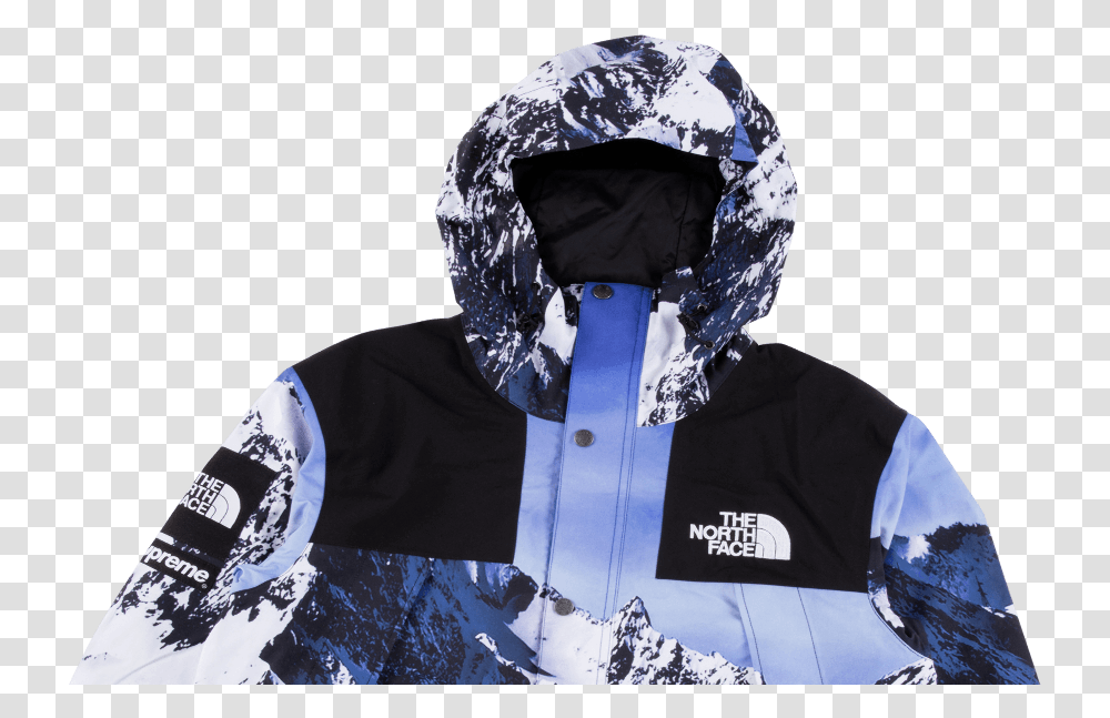 Download Supreme X North Face Mountain Jacket Full Size Supreme X Tnf Mountain Parka, Clothing, Apparel, Hood, Sweatshirt Transparent Png