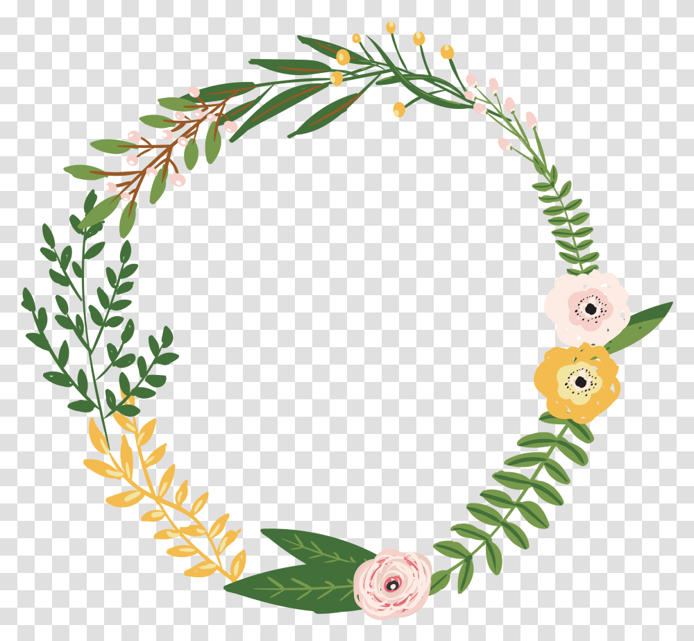 Download Svg Library Azalea Drawing Flower Wreath Flower Clipart Wreath Drawing, Plant, Blossom, Leaf Transparent Png