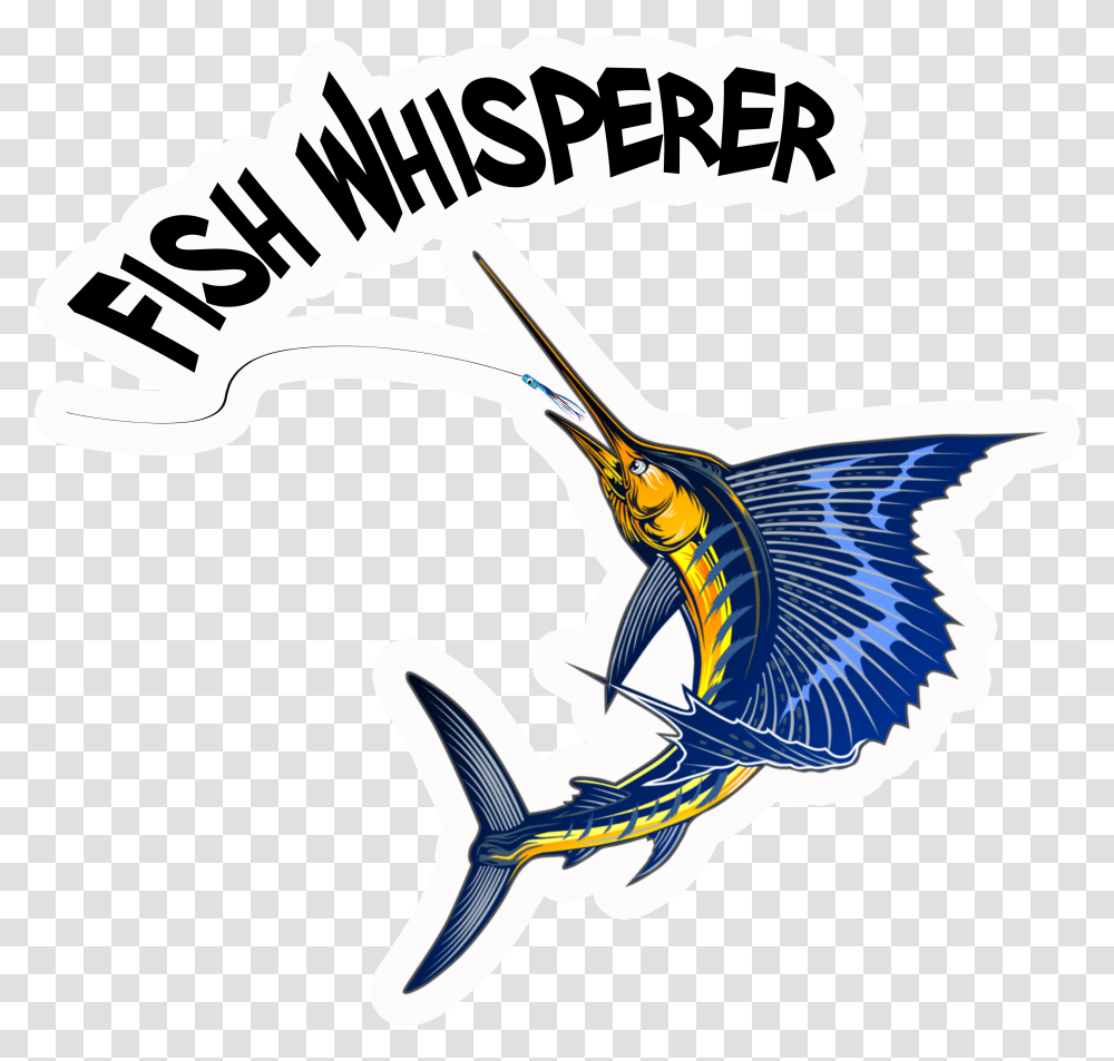 Download Swordfish Image With Illustration, Bird, Animal, Text, Hammer Transparent Png