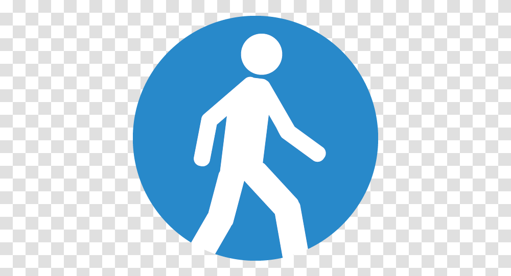 Download Symbol Of A Person Walking Pedestrian Traffic Pedestrian Traffic Light, Sign, Logo, Trademark, Hand Transparent Png