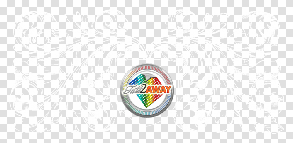 Download T2a Logo Round 02 Wht Filigree Decorative, Symbol, Emblem, Trademark, Tiger Transparent Png
