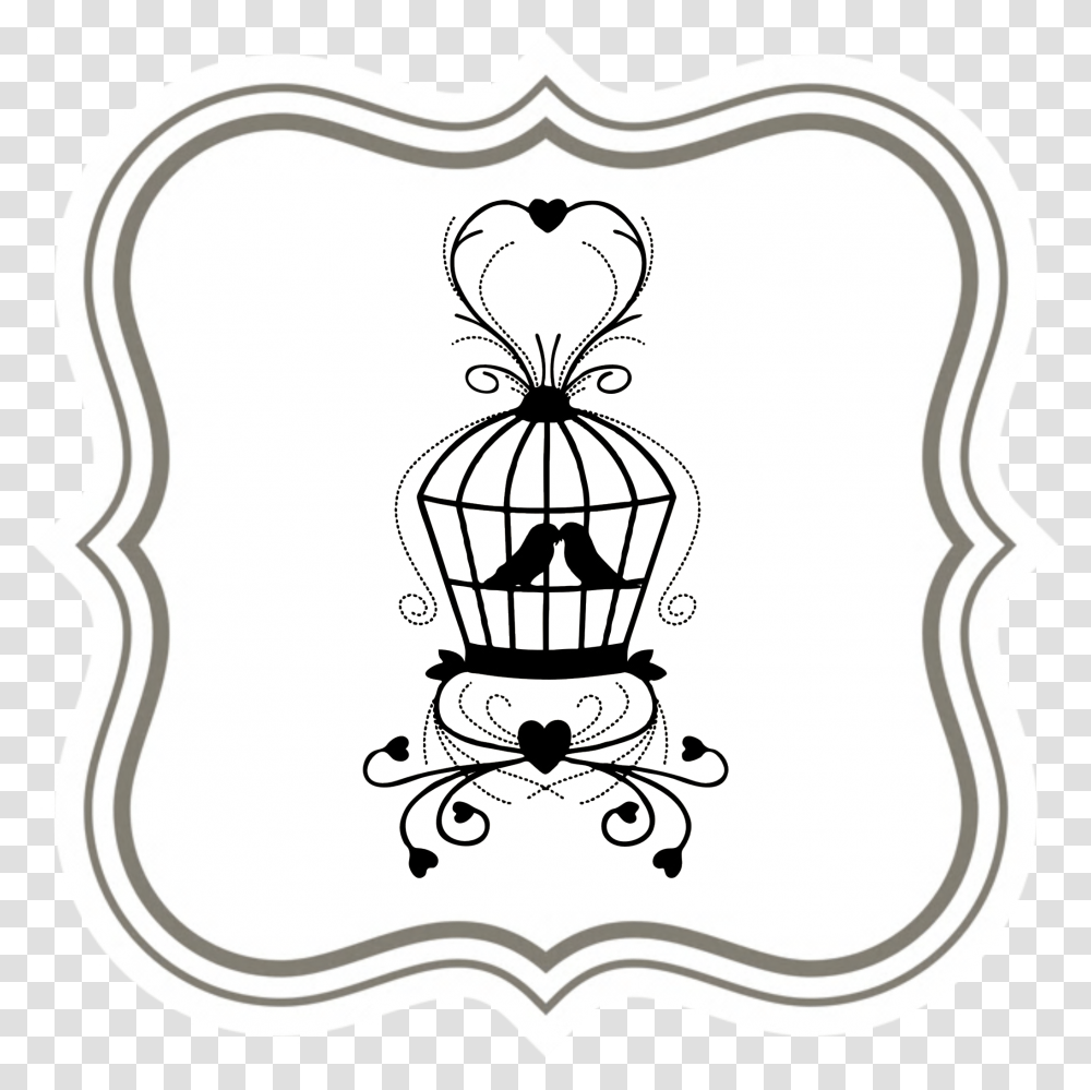 Download Tag Bird Cage Label Drawing 1485618 Scrap Book Weddings Love Bird Frame, Armor, Shield, Stencil Transparent Png