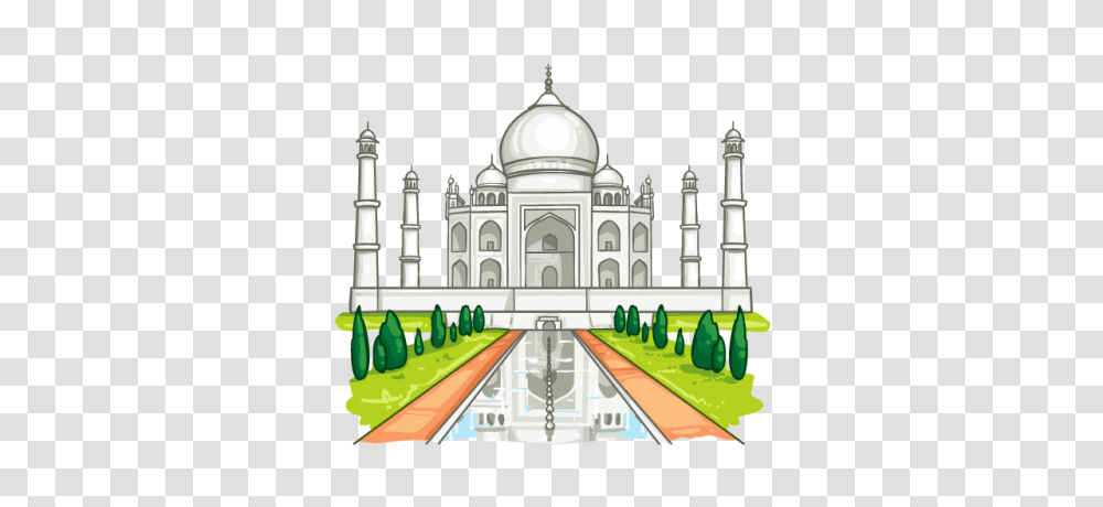 Download Taj Mahal Free Image And Clipart, Architecture, Building, Dome, Drawing Transparent Png