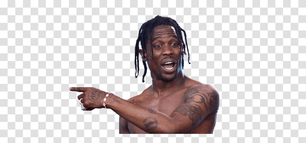 Download Take A Sip Please Dont Reply Travis Scott Hair, Skin, Person, Human, Tattoo Transparent Png