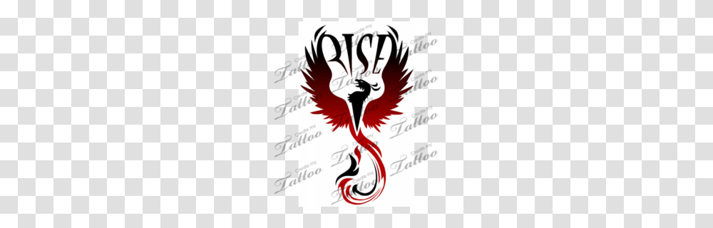 Download Tattoo Designs Of Phoenix Rising Clipart Tattoo Phoenix, Emblem, Weapon, Weaponry Transparent Png
