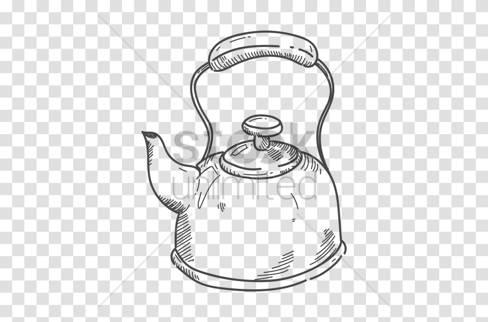 Download Tea Kettle Sketch Clipart Kettle Teapot Tea Drawing, Bow, Arrow, Leisure Activities Transparent Png