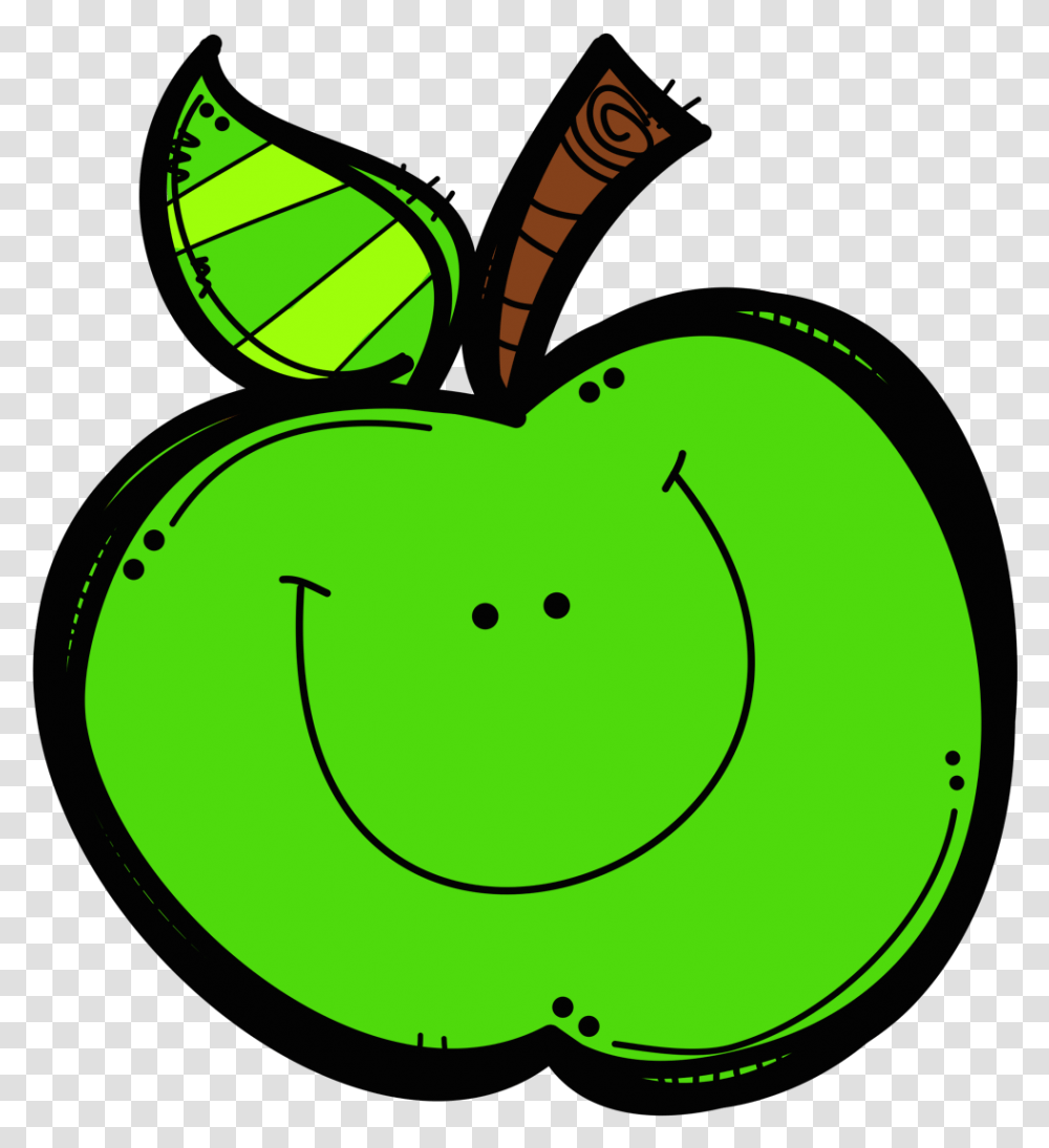 Download Teacher Apple Clipart Image With No Cute Apple Clip Art, Green, Plant, Leaf, Symbol Transparent Png