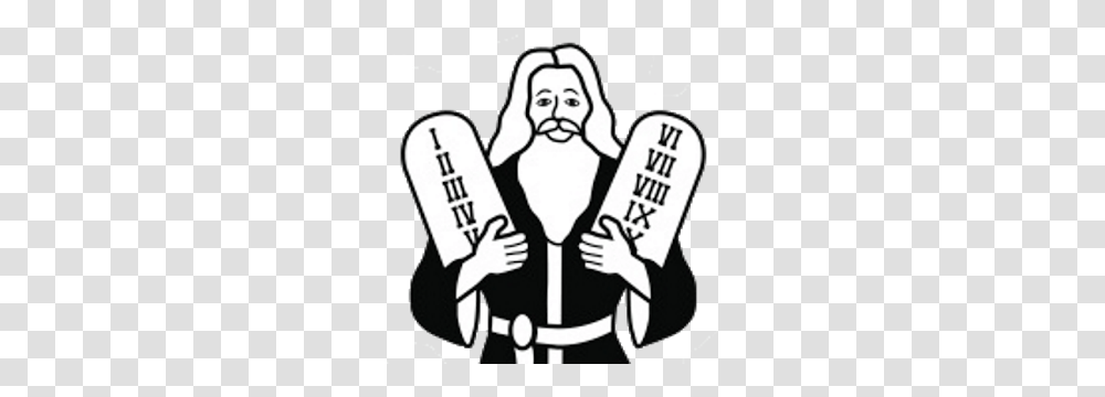 Download Ten Commandments Clipart Moses Old Testament Ten, Leisure Activities, Stencil Transparent Png