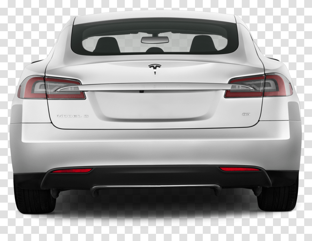 Download Tesla Clipart Hyundai Car Tesla Model S Rear View, Vehicle, Transportation, Bumper, Sedan Transparent Png
