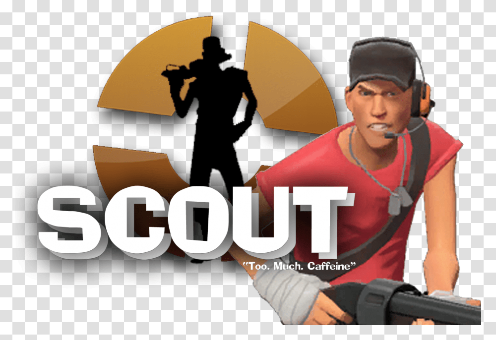 Download Tf2 Scout Team Fortress 2 Scout Logo, Person, Video Gaming, Clothing, People Transparent Png