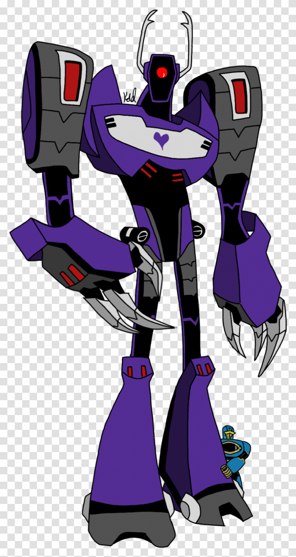 Download Tfa Shockwave And Small Friend Cartoon Hd Transformers Animated Shockwave, Clothing, Comics, Book, Person Transparent Png