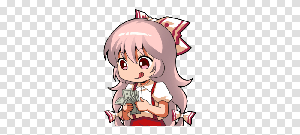 Download Tfw No Gf But I Have Money So Who Cares Discord Anime Girl Emoji, Comics, Book, Manga Transparent Png
