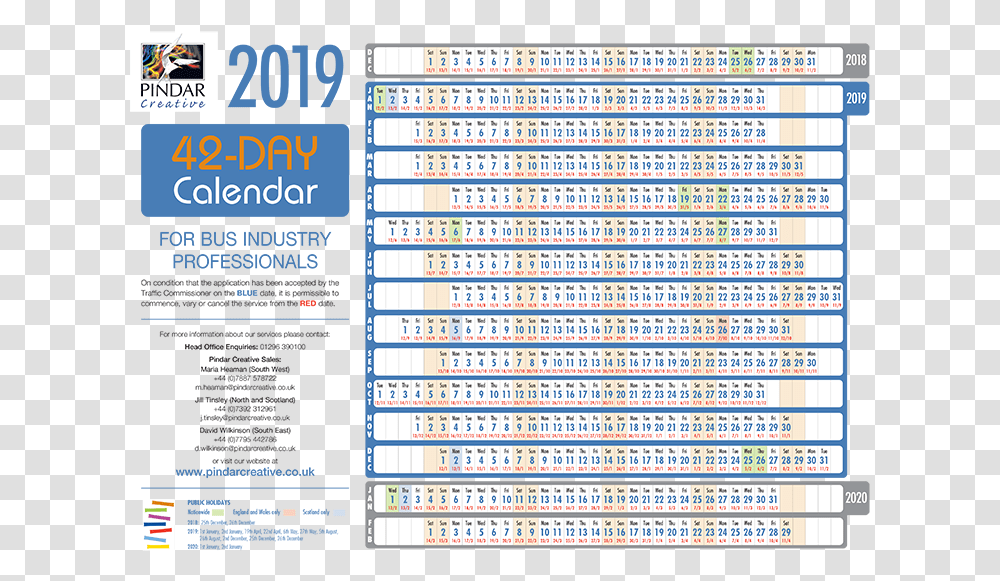 Download The 2019 42 Day Calendar 70 Day Calendar, Word, Home Decor, Screen Transparent Png