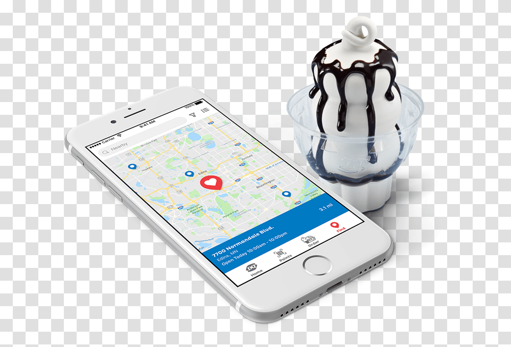 Download The App Dairy Queen Sundaes, Mobile Phone, Electronics, Cell Phone, Text Transparent Png