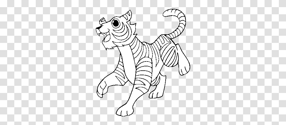 Download The Bengal Tiger Coloring, Mammal, Animal, Art, Person Transparent Png