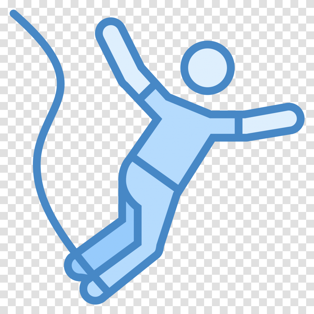 Download The Bungee Jumping Icon Is A With Person Falling, Hammer, Tool, Axe, Slingshot Transparent Png
