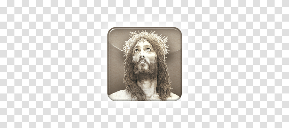 Download The Crown Of Thorns App Christ Banner Green Crown Of Thorns, Person, Human, Text, Mat Transparent Png