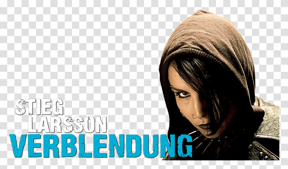 Download The Girl With Dragon Tattoo Image Girl With Girl With The Dragon Tattoo, Clothing, Hood, Person, Face Transparent Png