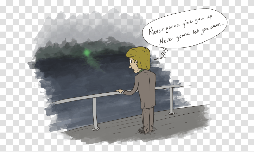 Download The Great Gatsby Green Light In The Great Gatsby Green Light Gatsby Cartoon, Handrail, Railing, Person, Book Transparent Png