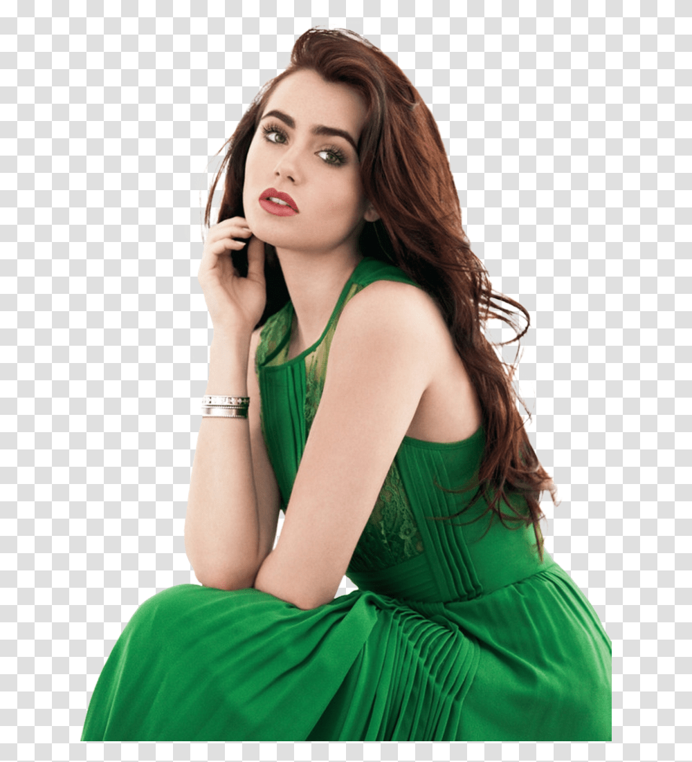 Download The Lovely Lily Collins Harry Potter Sister Fanfiction, Clothing, Apparel, Evening Dress, Robe Transparent Png