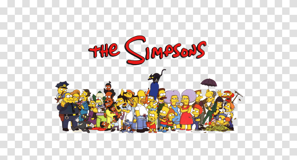 Download The Simpsons Picture Simpsons, Text, Person, Label Transparent Png