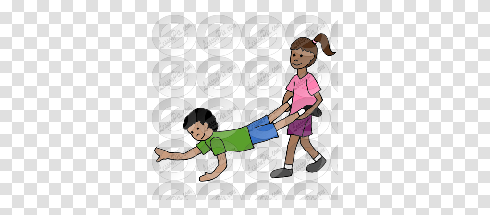Download Therapy Clipart Wheelbarrow Race Clip Art Illustration, Person, People, Advertisement Transparent Png