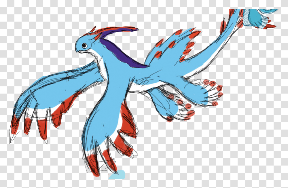 Download There Are Two Legendary Birds Joining Articuno Legendary Water Pokemon Drawing, Animal, Blue Jay, Flying, Penguin Transparent Png