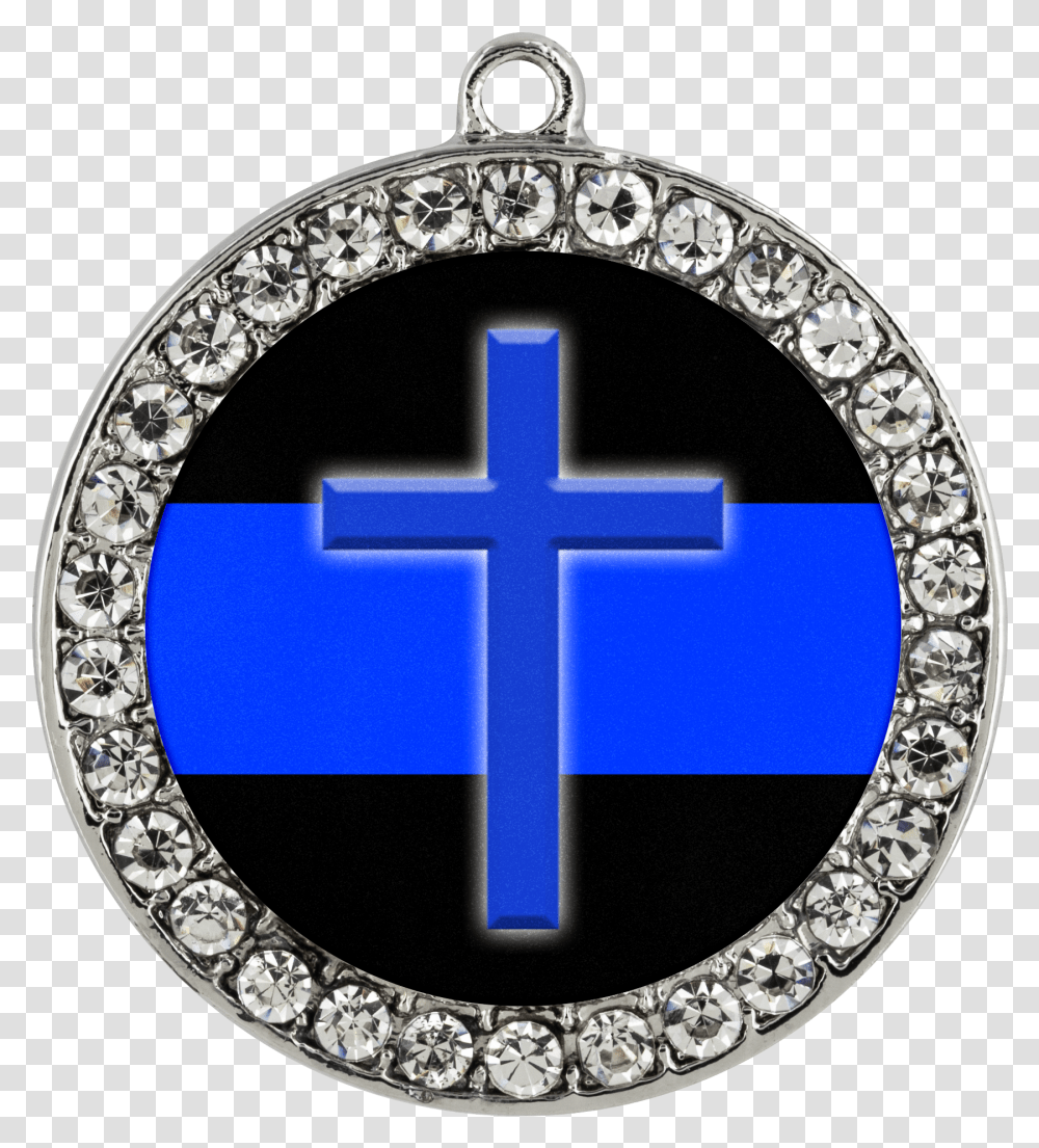 Download Thin Blue Line Cross Bracelet Necklace Hd Necklace, Accessories, Accessory, Jewelry, Gemstone Transparent Png