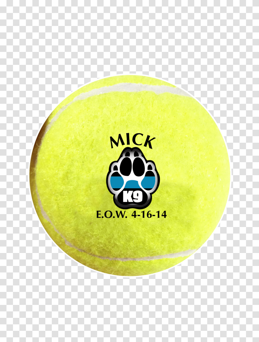 Download Thin Blue Line Imprint Only Circle Image With K9 Decal, Ball, Tennis Ball, Sport, Sports Transparent Png