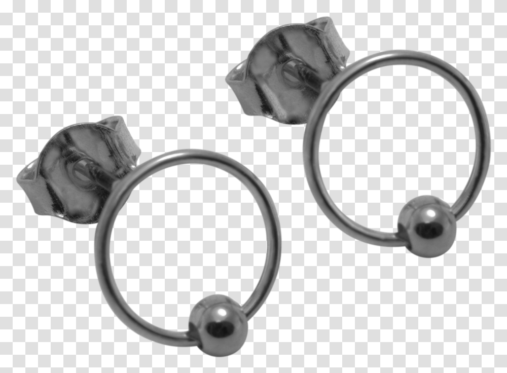 Download Thin Circle Black & Silver Image With No Earrings, Accessories, Accessory, Jewelry Transparent Png