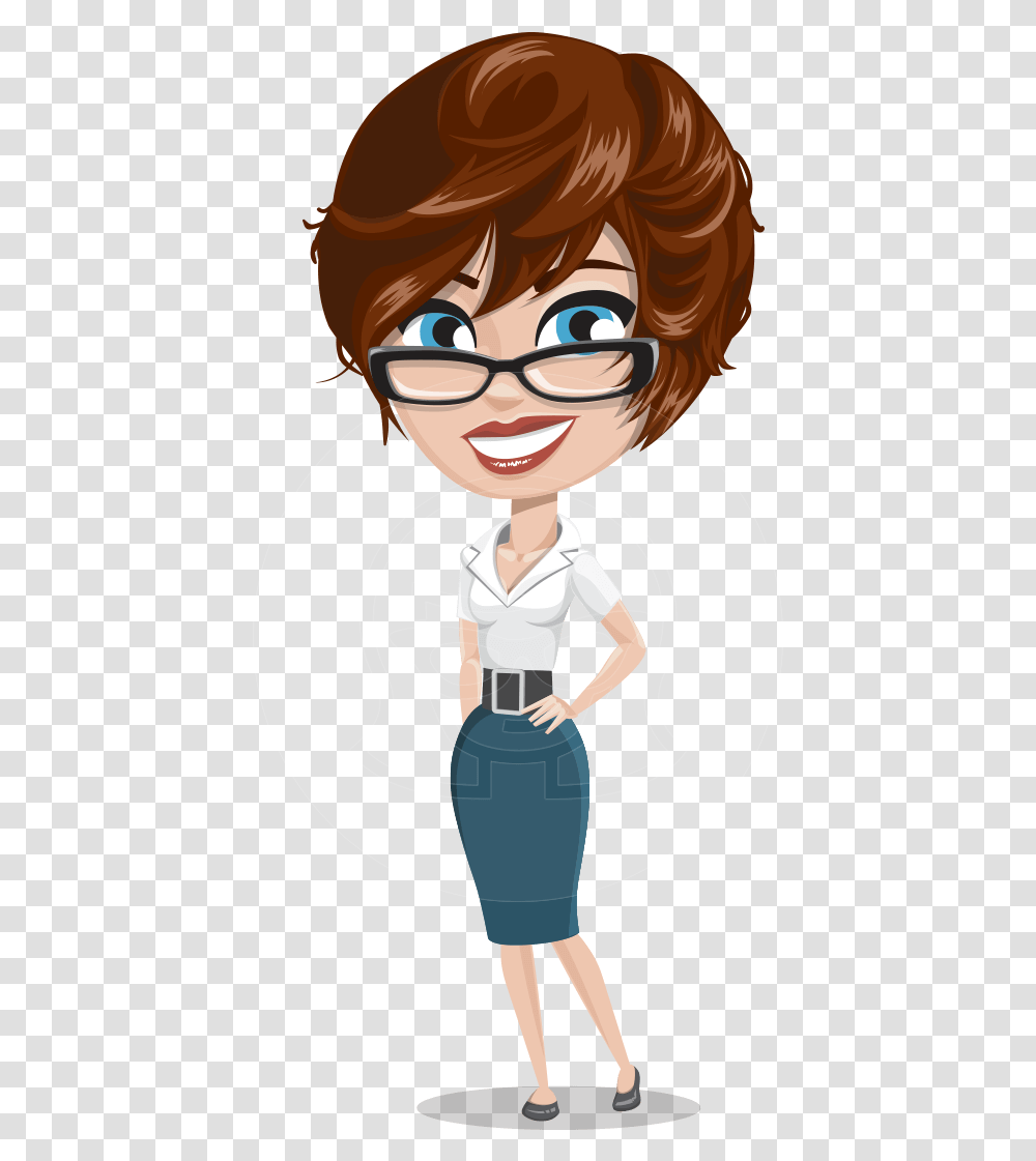 Download This Stock Stylish Woman Cartoon Character Woman Vector Cartoon, Person, Label, Face Transparent Png