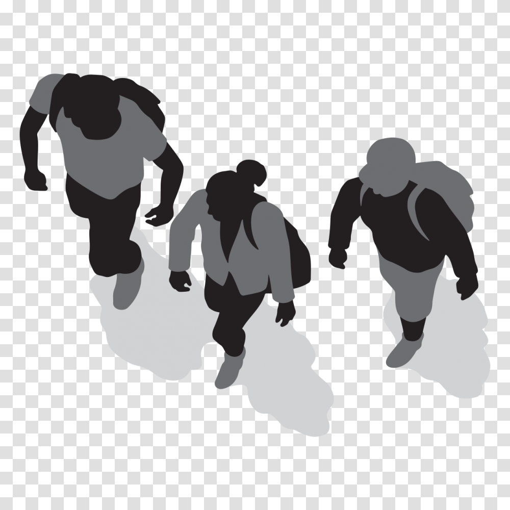 Download Three People Walking People Walk Top View, Person, Military Uniform, Tree, Crowd Transparent Png