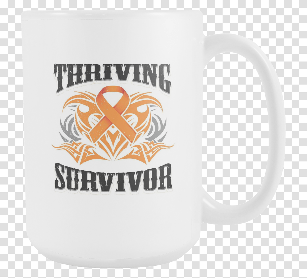 Download Thriving Survivor Orange Ribbon Kidney Cancer Wanted, Coffee Cup, Stein, Jug, Soil Transparent Png