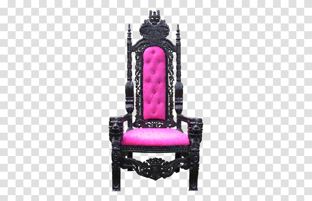 Download Throne Pic Black Gothic Throne Chair, Furniture, Armchair, Cross, Symbol Transparent Png