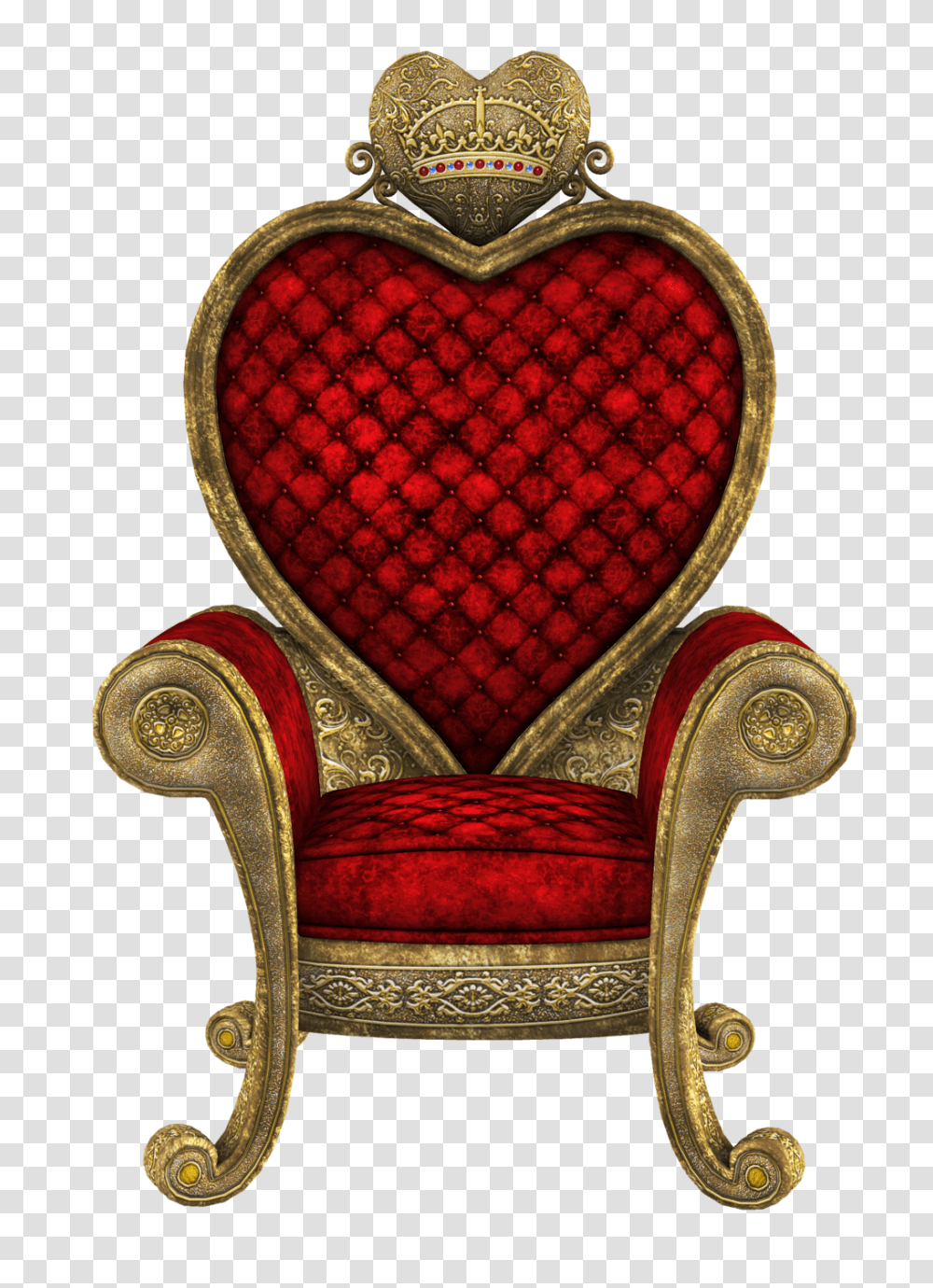 Download Throne Picture Queen Of Hearts Throne, Chair, Furniture, Armchair Transparent Png