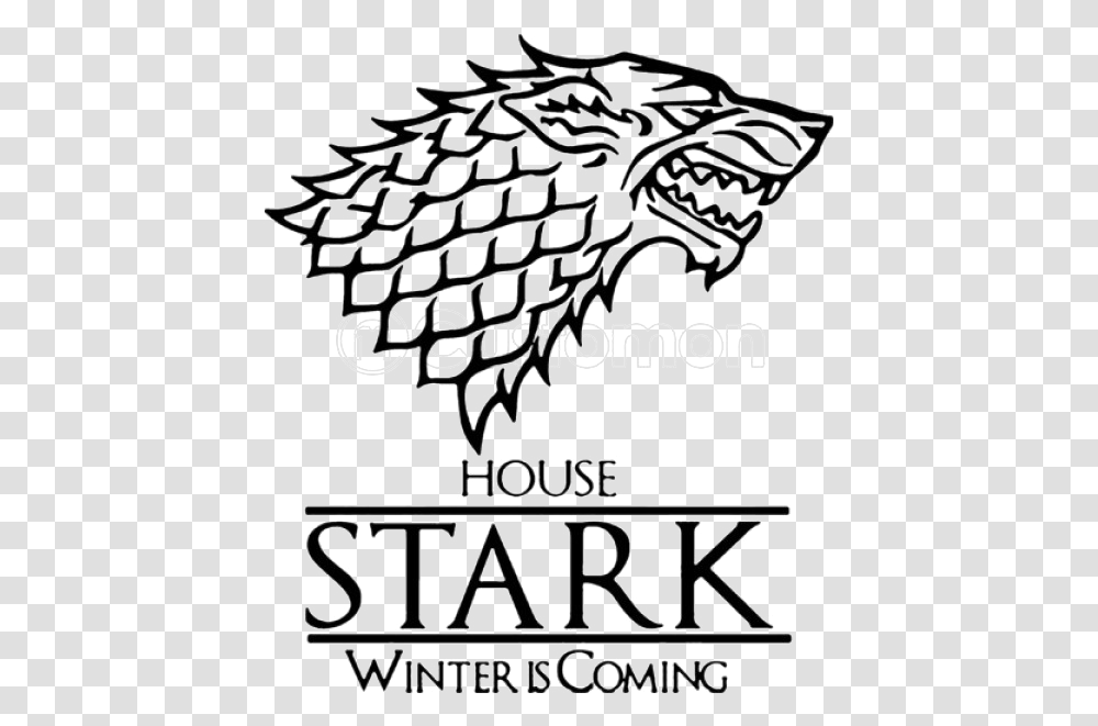 Download Thrones House Stark Game Black House Of Stark Logo, Text, Outdoors, Handwriting, Doodle Transparent Png