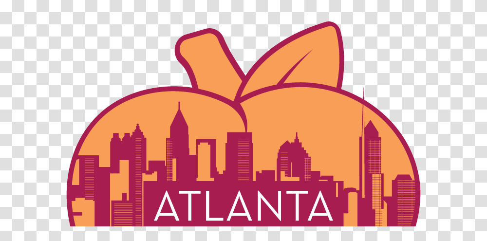 Download Tht Atl Banner 1 City Of Atlanta Clipart Full Atlanta Skyline Line Art, Advertisement, Label, Text, Poster Transparent Png