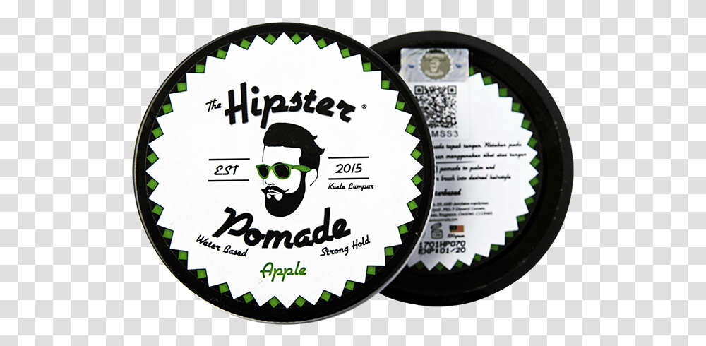Download Thumb Image Hipster Pomade Hd Download Hipster Pomade Apple, Label, Text, Sticker, Sunglasses Transparent Png