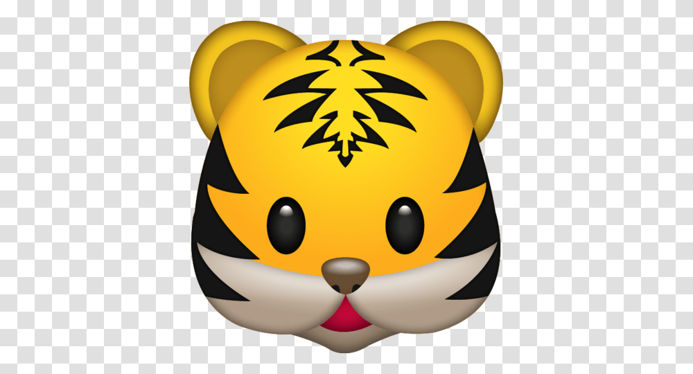 Download Tiger Emoji Image In Emoji Island, Pillow, Cushion, Plant, Outdoors Transparent Png