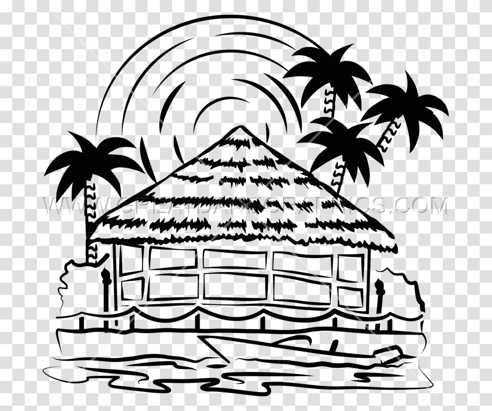 Download Tiki Hut Clipart Drawing Tiki Clip Art, Plant, Painting, Triangle Transparent Png